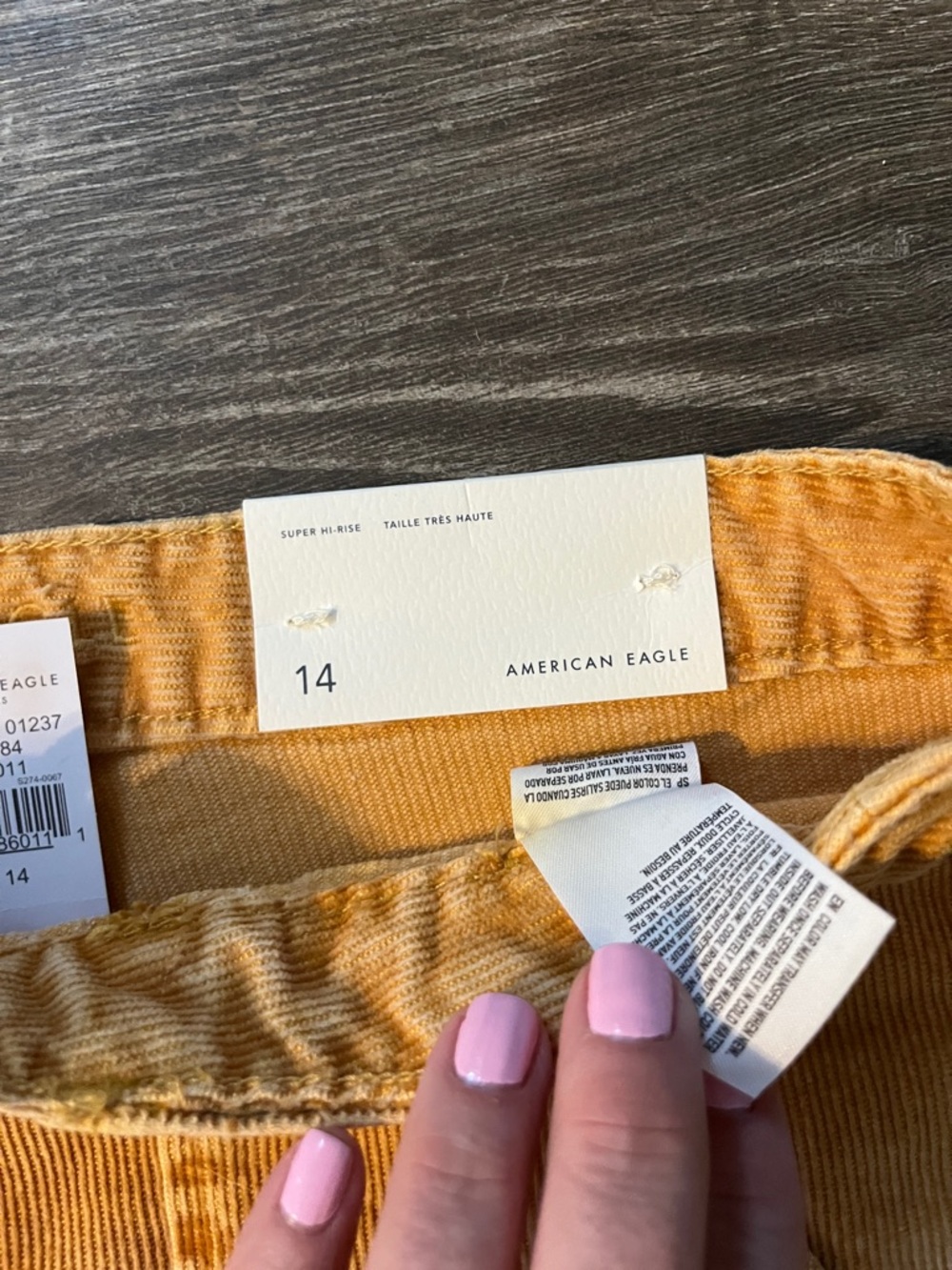 American Eagle Women's Corduroy Utility Shorts in Mustard - Picture 4 of 8